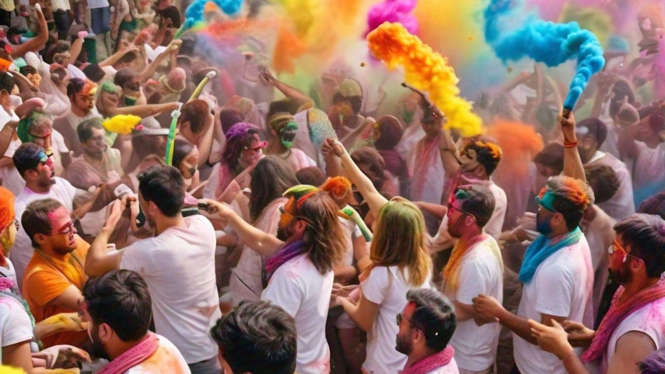 Color Powder Cannons at Radha Kishan Colour World
