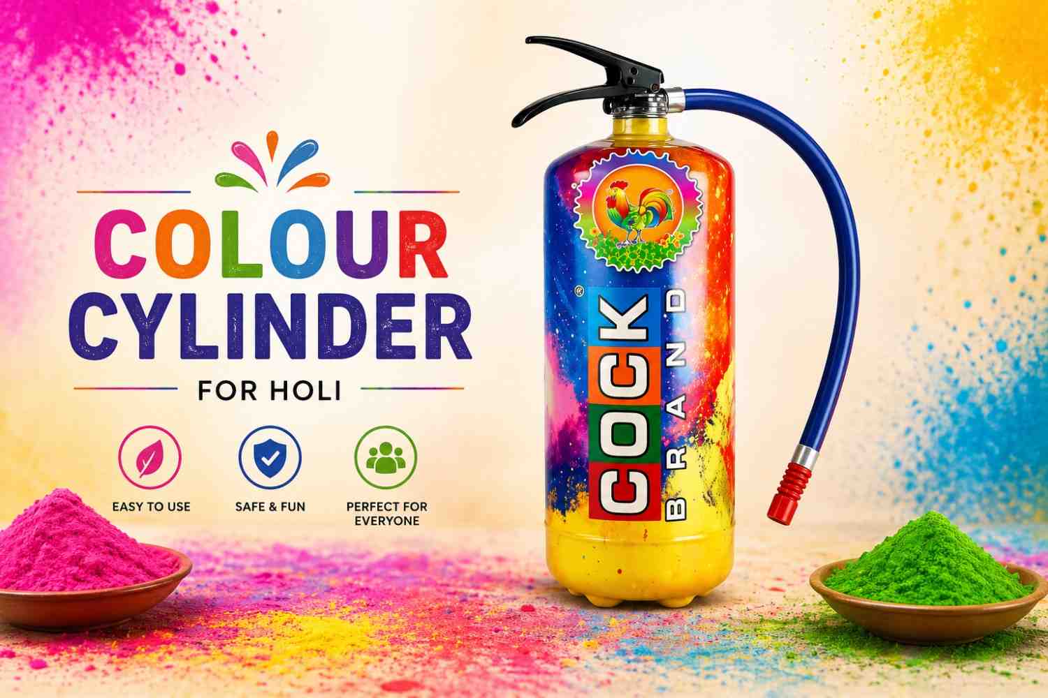Colour Cylinder for Holi