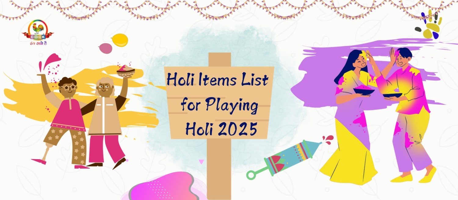 Holi Items List for Playing Holi 2025