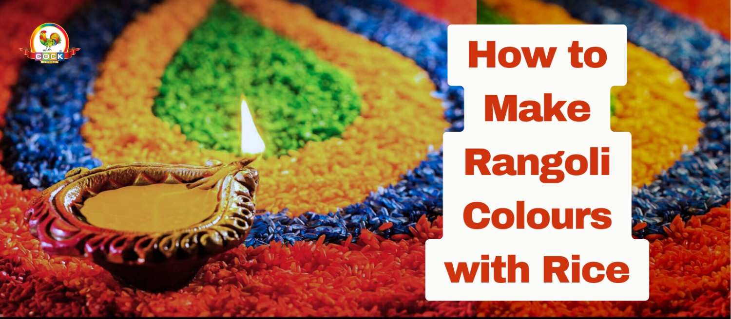 How to Make Rangoli Colours with Rice