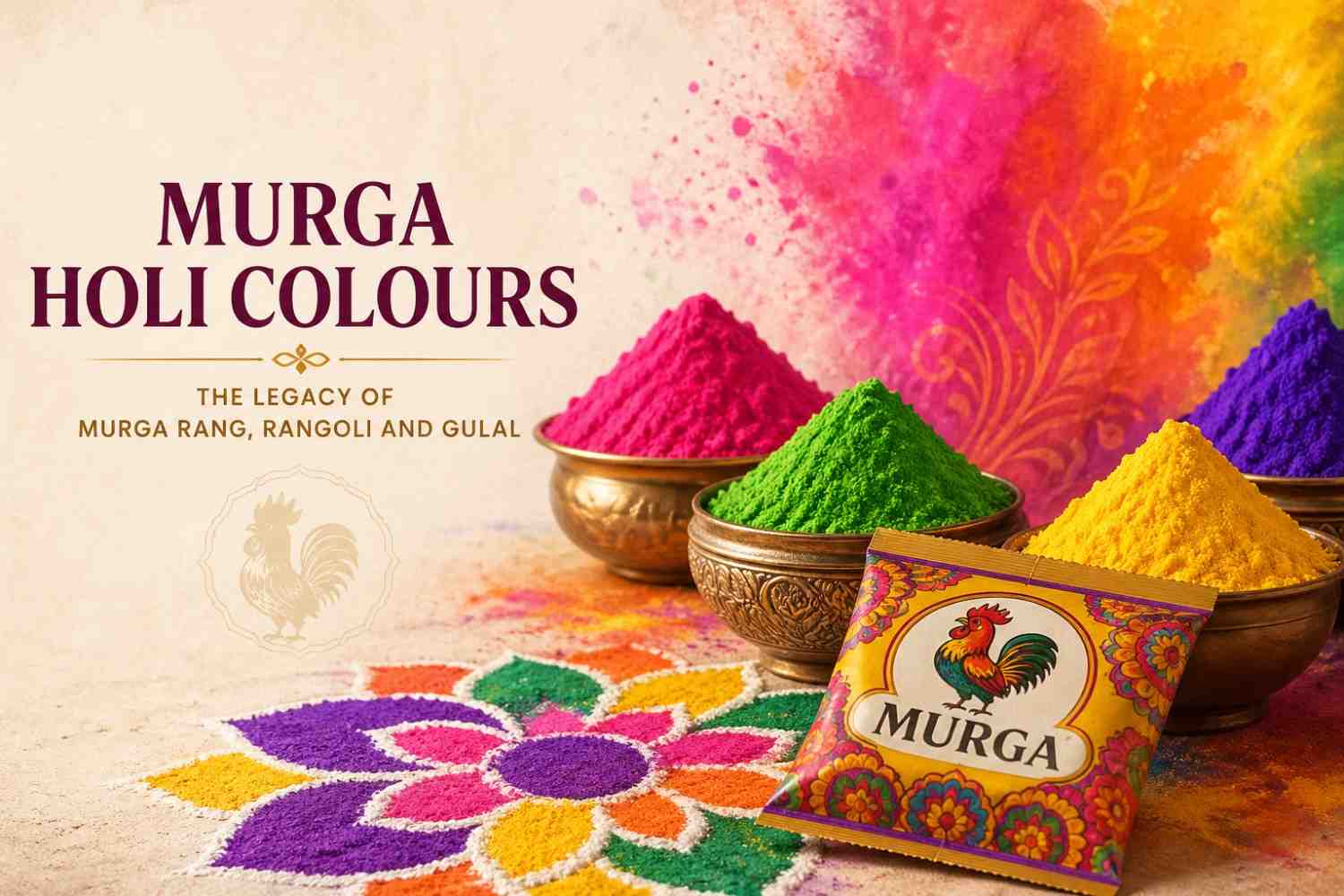 Legacy of Murga Rang, Rangoli & Gulal in Indian Celebrations